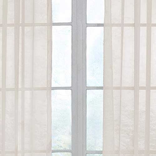 Ivory sheer voile grommet window curtain panel — photo 3