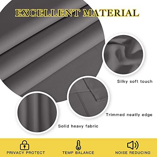 Grey grommet thermal insulated bedroom curtain — photo 4
