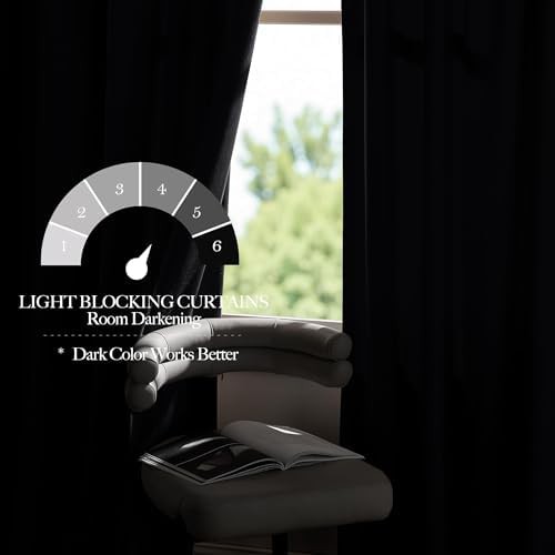 Black velvet heavy duty blackout curtains — photo 5