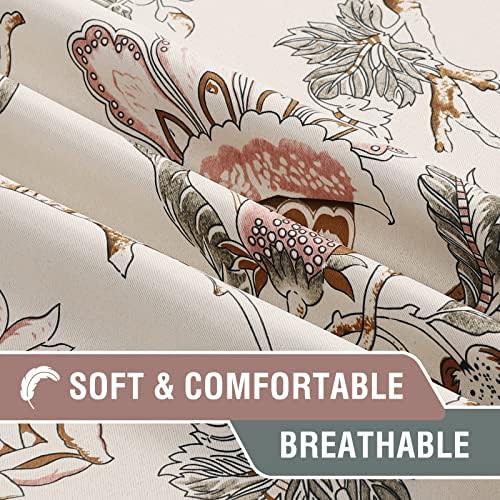 Sage brown floral grommet drapes 84 inch — photo 5
