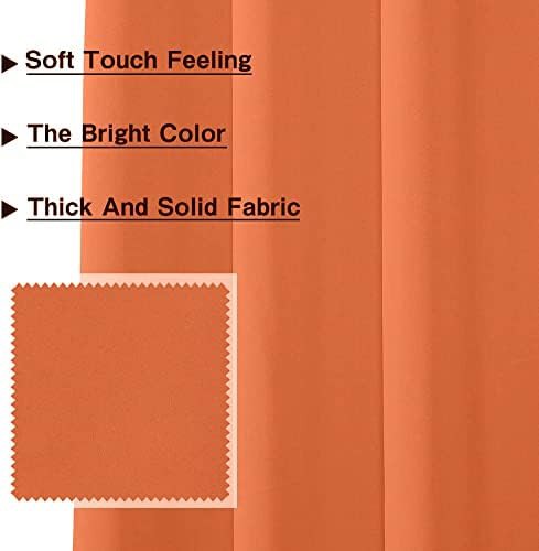 Burnt orange thermal grommet curtain panel — photo 3