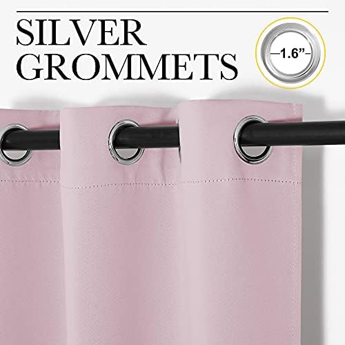 Baby Pink Grommet Nursery Blackout Curtains — photo 3
