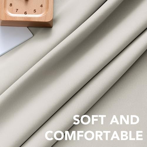 Ivory cream thermal back tab drapes 84 in — photo 5