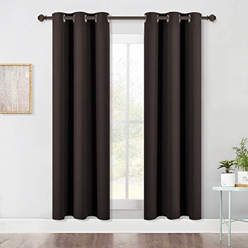 Toffee brown grommet curtains for kids rooms