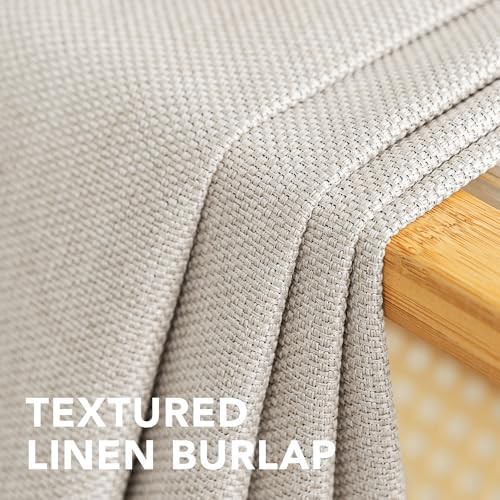 Heather ivory extra wide burlap curtain 84 in — photo 5