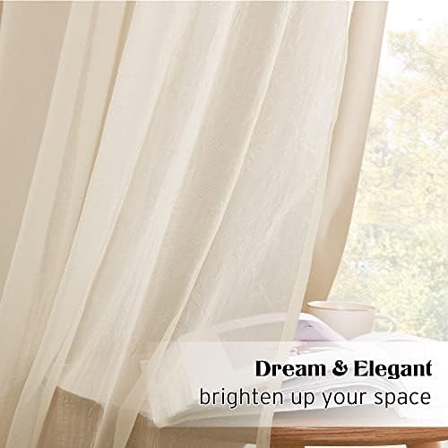 Biscotti beige crushed sheer and blackout curtains — photo 5