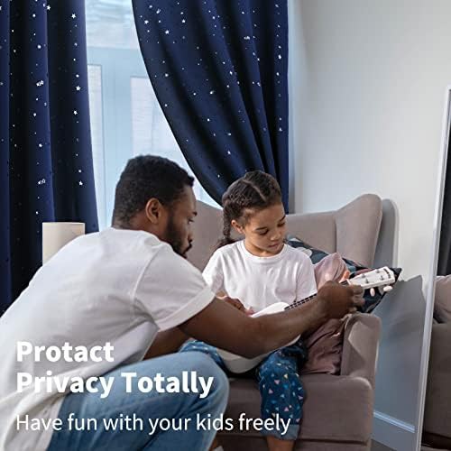 Navy Blue Kids Grommet Blackout Curtains — photo 4