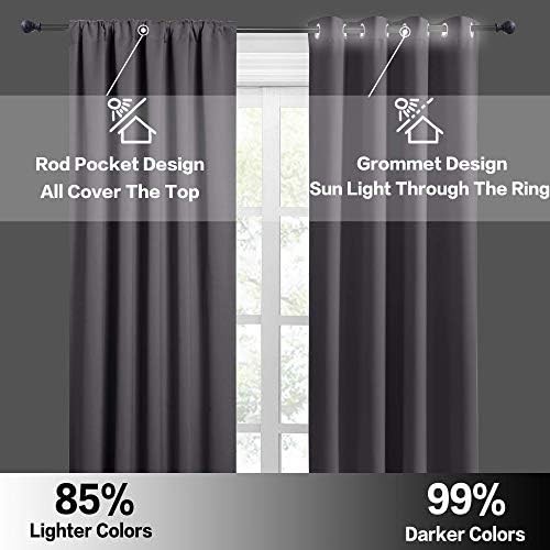 Short grey rod pocket small bedroom curtain — photo 5