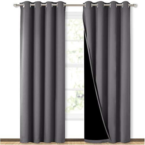 Grey Full Shade Dining Room Curtains