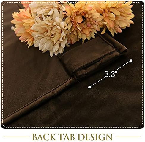 Brown velvet living room curtains 96 in — photo 4