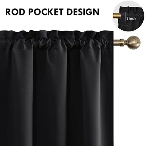 Black Short Bedroom Blackout Curtain — photo 4
