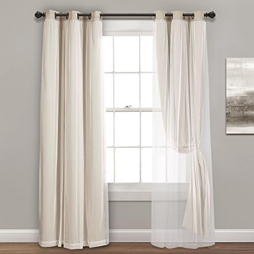 Lush Decor sheer grommet insulated blackout curtains white 95 — photo 4