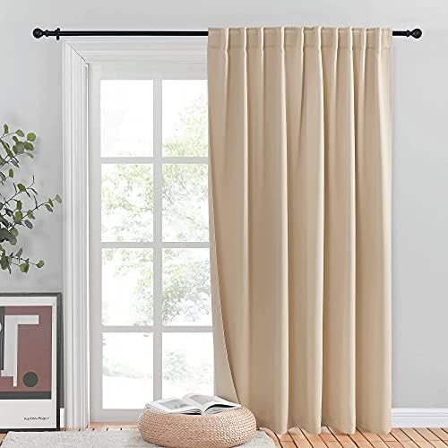 Biscotti beige thermal patio curtain 84 in