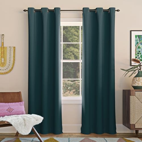 Teal easton energy saving grommet curtain