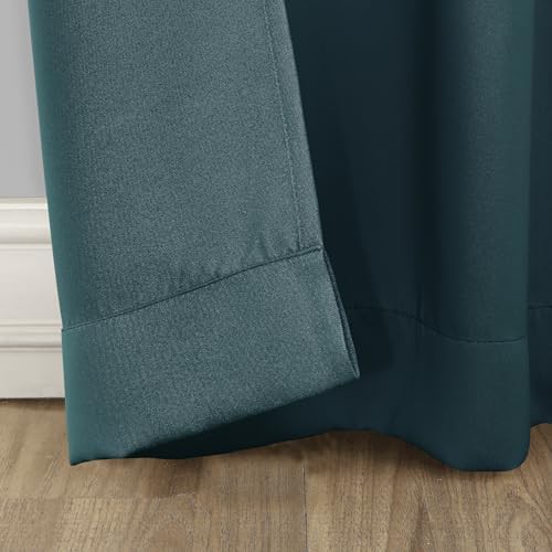 Teal easton energy saving grommet curtain — photo 4