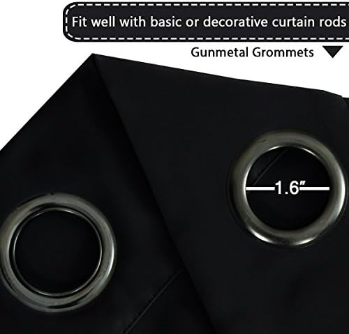 Jet black extra wide patio curtain 108 inch — photo 3