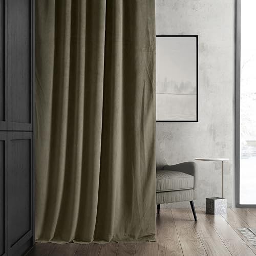 Denver Taupe Signature Velvet 96 Inch Thermal Curtain — photo 5