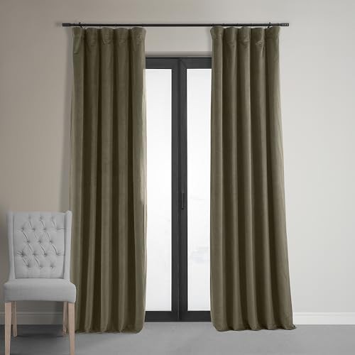 Denver Taupe Signature Velvet Thermal Blackout Curtain