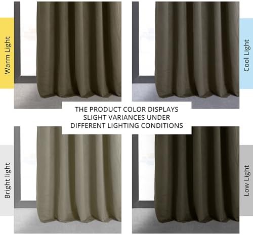 Denver Taupe Signature Velvet Thermal Blackout Curtain — photo 3