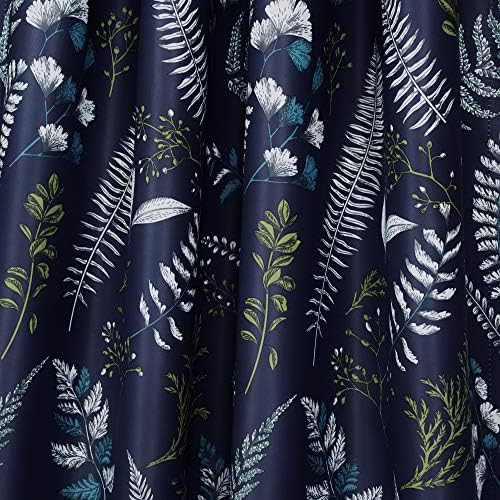 Devonia navy and green room darkening curtain set 95 — photo 3