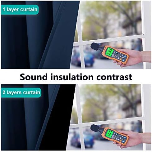 Navy Thermal Insulated Liner Bedroom Curtains — photo 5