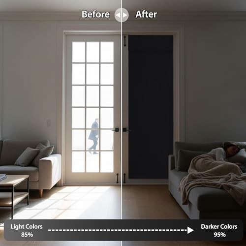 Black no drill French door blackout panel — photo 5