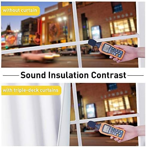 White sound barrier felt lined divider curtains — photo 3