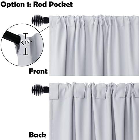 Greyish White Wide Patio Door Curtain — photo 3