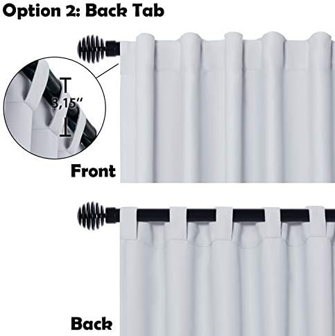 Greyish White Wide Patio Door Curtain — photo 4