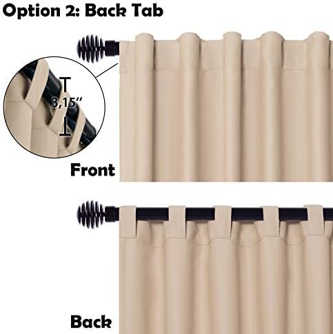 Beige Extra Wide Sliding Door Curtain — photo 4