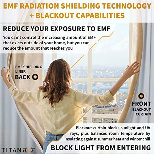 Radiation Shielding Grey Blackout Curtain Panels — photo 4