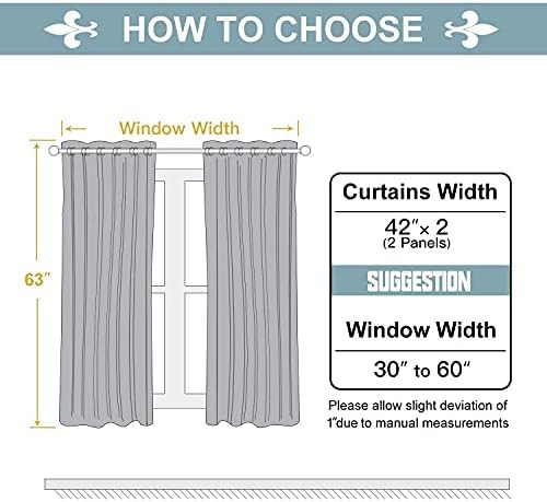 Blackout curtains for bedroom 63 inches long — photo 5