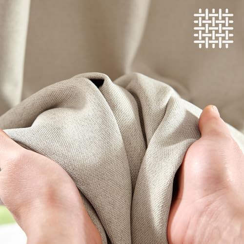 Greyish beige thermal insulated window drape 90 inch — photo 3