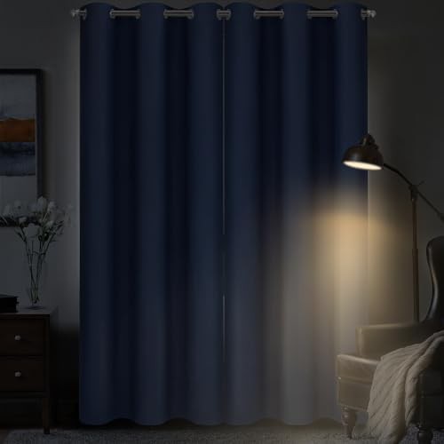 Navy blue grommet 84 inch curtain — photo 4