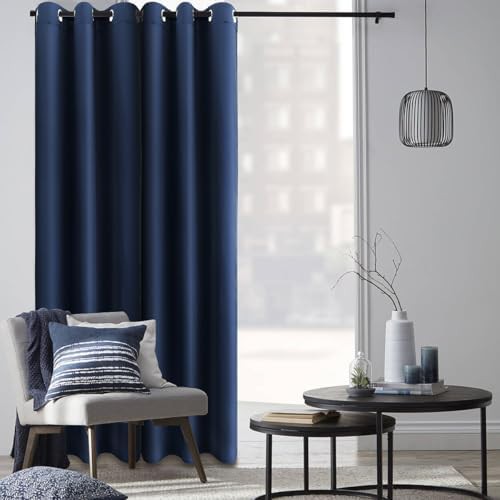 Navy blue grommet 84 inch curtain — photo 5