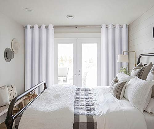 White linen total blackout 84 inch drape — photo 3