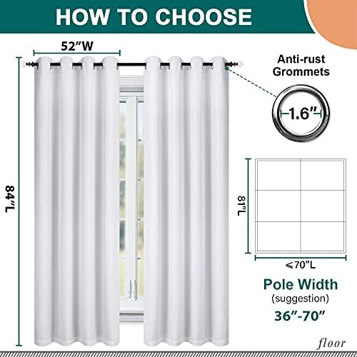 White linen total blackout 84 inch drape — photo 4