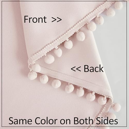 Treatmentex pink pompom blackout curtains 84 in — photo 5