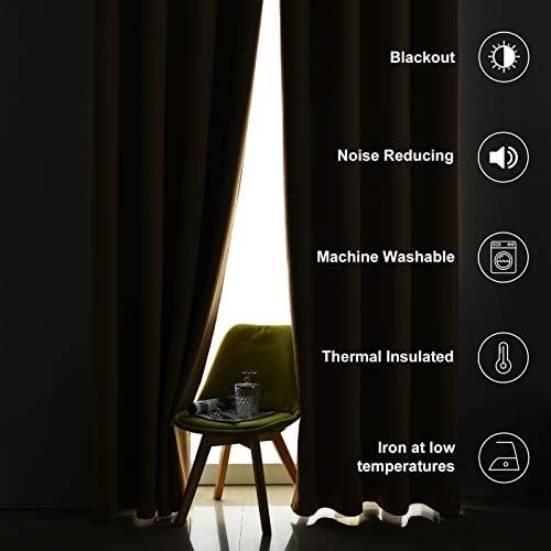 JSFLY dark gray bedroom curtains 63 in — photo 3
