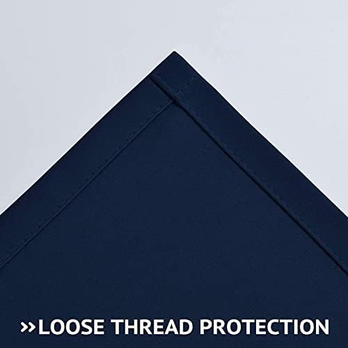 Navy blue blackout grommet curtains 84 inch — photo 5