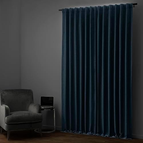 Voyager Blue Linen Total Blackout Curtain — photo 5