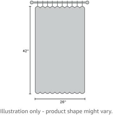 Natural linen blend kitchen window valance 42x26 — photo 4