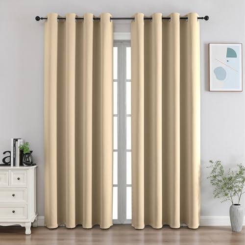 Light beige thermal grommet 84 inch curtain