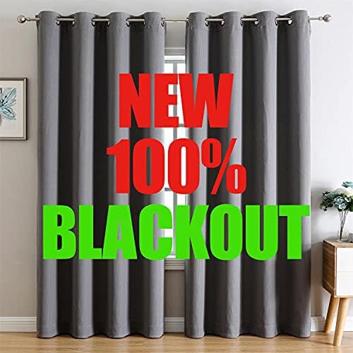 Grey total blackout thermal lined curtains