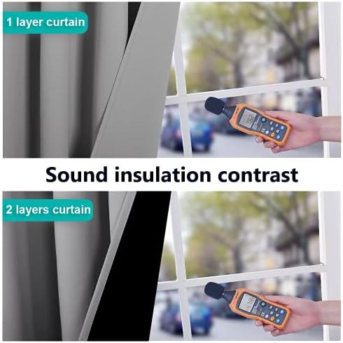 Silver gray thermal insulated lined drapes — photo 4