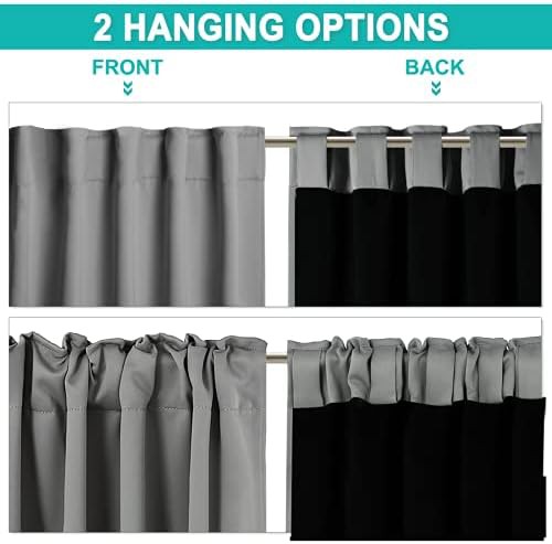 Silver gray thermal insulated lined drapes — photo 5