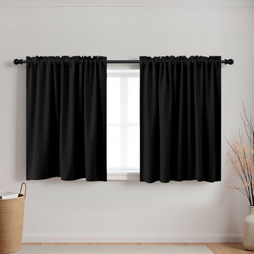 Beige boho mini short curtains 24 in