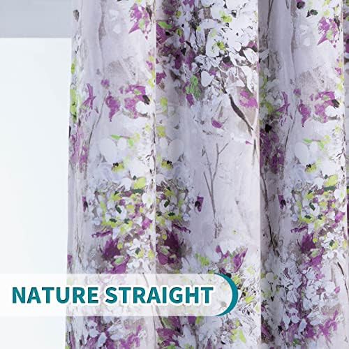 Purple flower leaf thermal curtain 84 in — photo 4