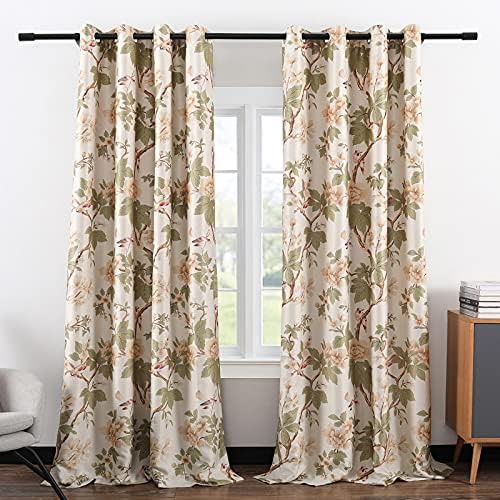 Floral Blossoming Thermal Insulated Grommet Drapes