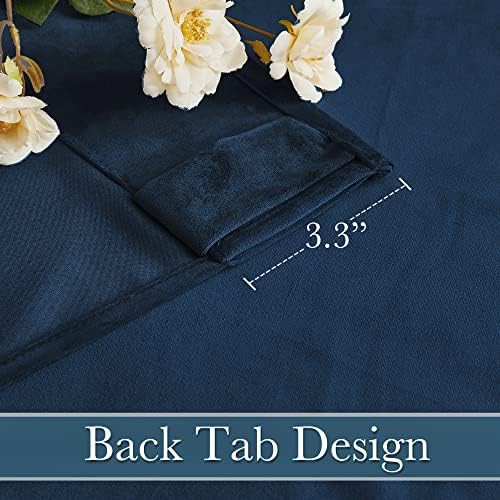 Blue vintage velvet 84 inch living room curtain — photo 4